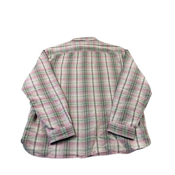 RRL Ralph Lauren Green Pink Twill Checked Dual Pocket Button Front Size 2XL NWT - Picture 3 of 6